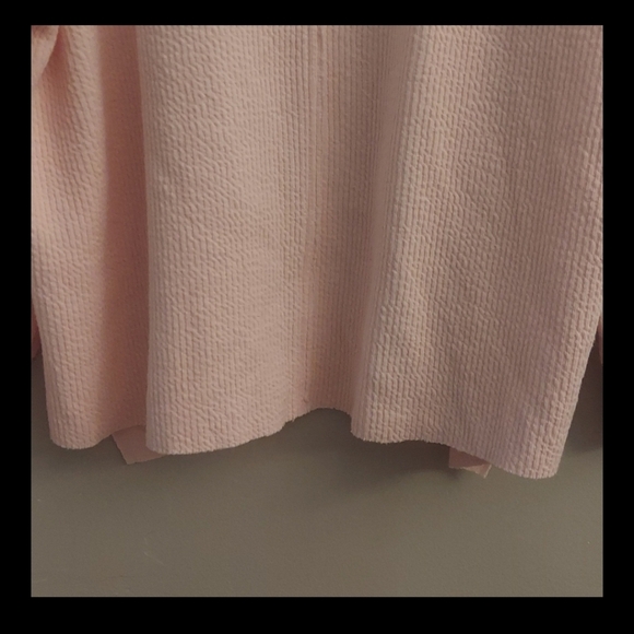 AERIE Wonder Texture V-Neck Pullover Oversized Sweatshirt In Light Pink - Picture 5 of 13